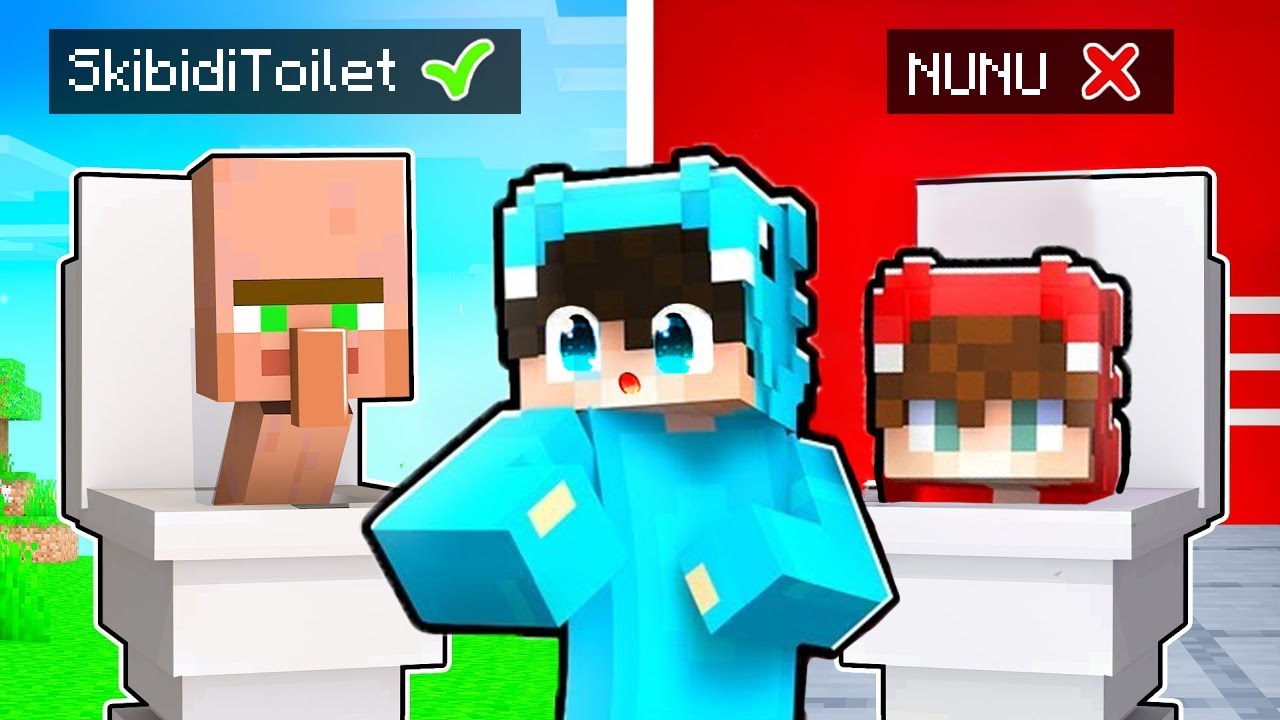 NUNU VS DYZIO LUCKY BLOCKI ALE JESTEŚMY SKIBIDI TOILETAMI w Minecraft