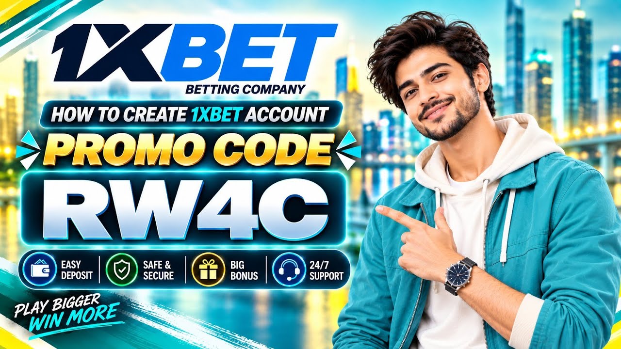 1XBET PROMO CODE / FREE BOOST 1XBET FOR REGISTRATION / PROMO CODE NEW - RW4C  / 1XBET 2026
