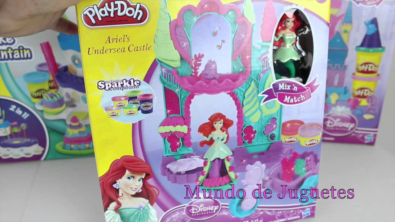 Plastilina Play Doh en Espa&ntilde;ol 2014 Princesa Sofia Monta&ntilde;a Pastel Castillo La Sirenita, Aurora