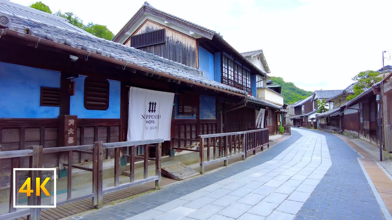 【広島県 竹原市・街歩き - 日本の伝統的な街並み】普明閣→《本町通り・路地》 An Elegant Traditional Japanese Townscape | 4K | Takehara 🇯🇵