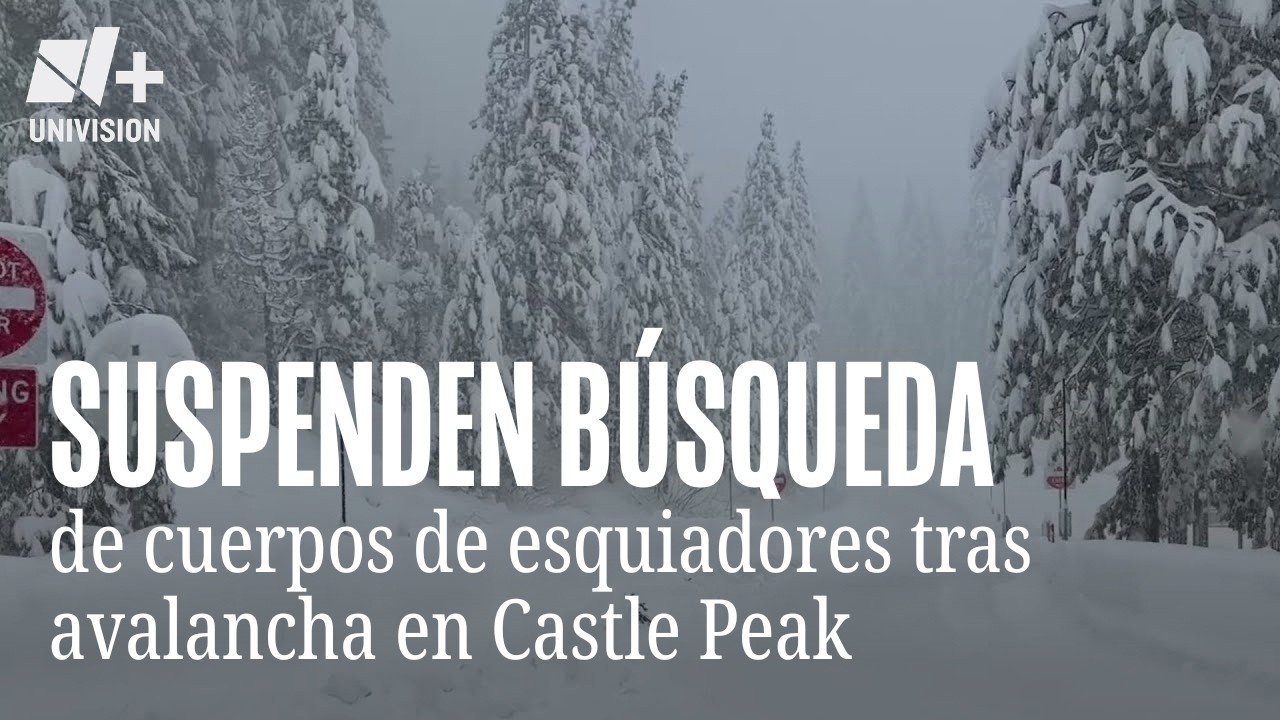Suspenden recuperación de cuerpos de esquiadores tras avalancha en Castle Peak por tormentas