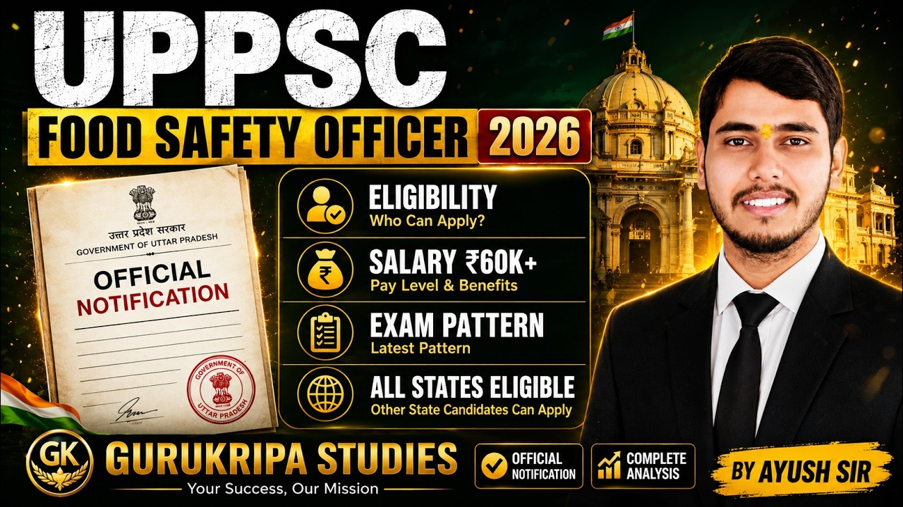 UPPSC FSO Recruitment 2026 | Food Safety Officer Vacancy, Eligibility, Syllabus & Exam Pattern