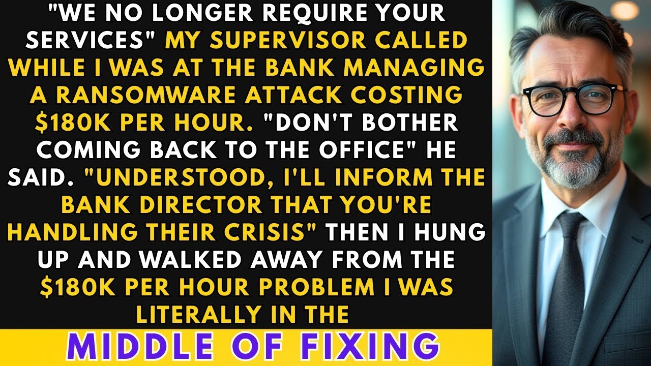 Fired While Fixing $180k/Hour Crisis In Dallas. I Said 'You Handle It.' They Couldn't...
