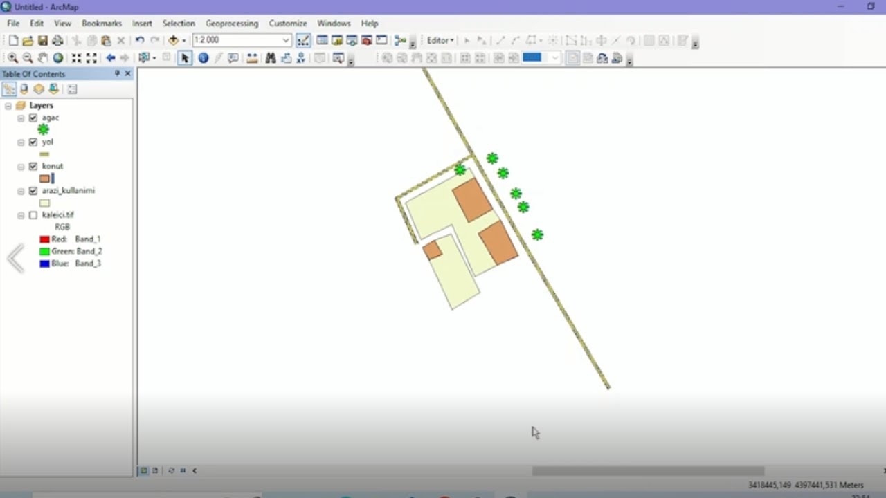 ARCGISTE ÇİZİM YAPMAK!  arcgis draw!