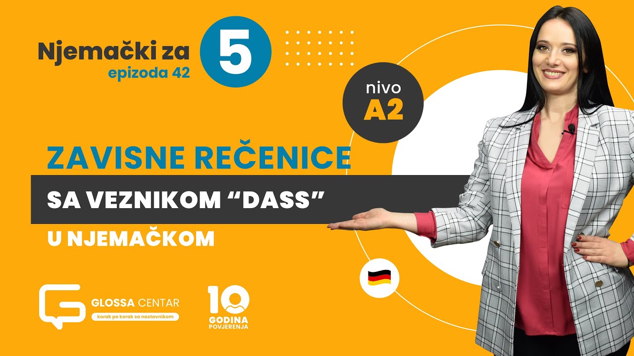 Njemački za 5 - Zavisne rečenice sa veznikom dass - A2 (sezona 3 epizoda 42)