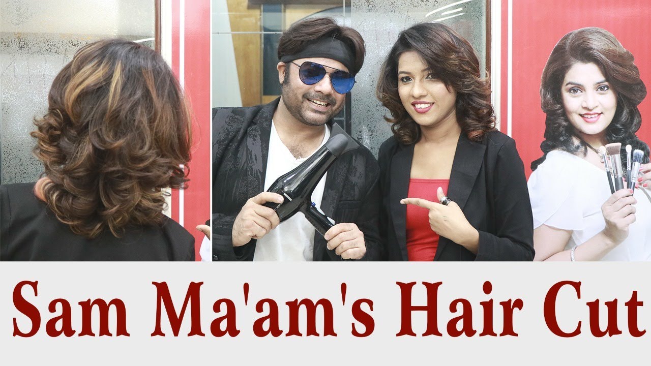 Sam Ma'am's Hair Cut With Advance Technique Mix with Square Layers and Round Layers by Jas Sir.