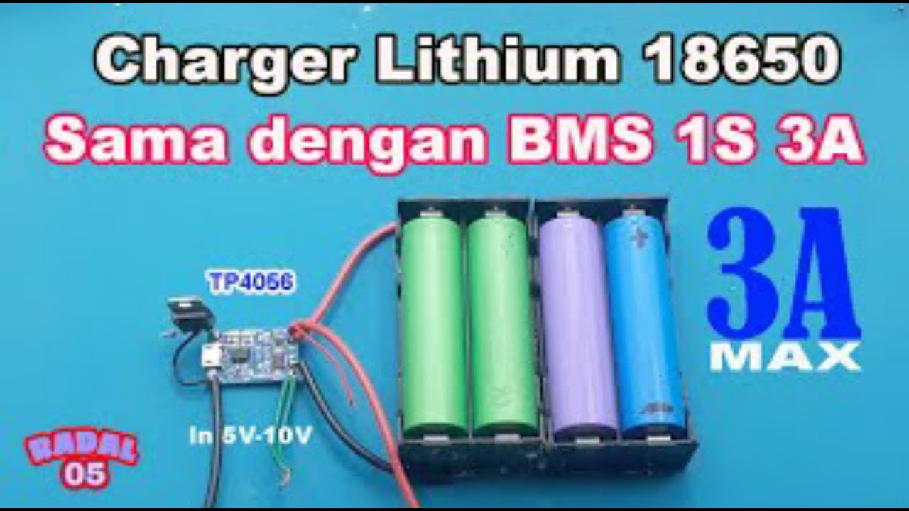 Простой электронный тестовый модуль tp4056 BMS 1S Charger lithium 18650 3A