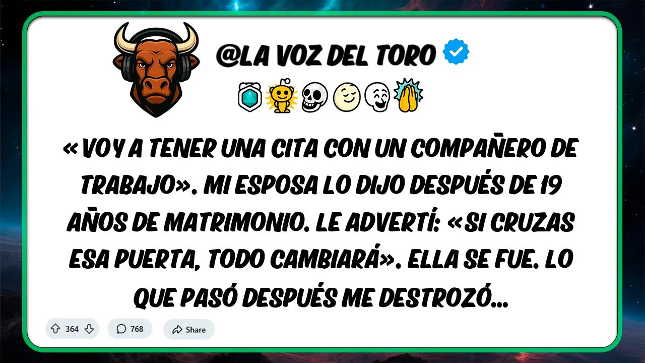 «Voy a tener una cita con un compañero de trabajo», dijo mi esposa después de 19 años.