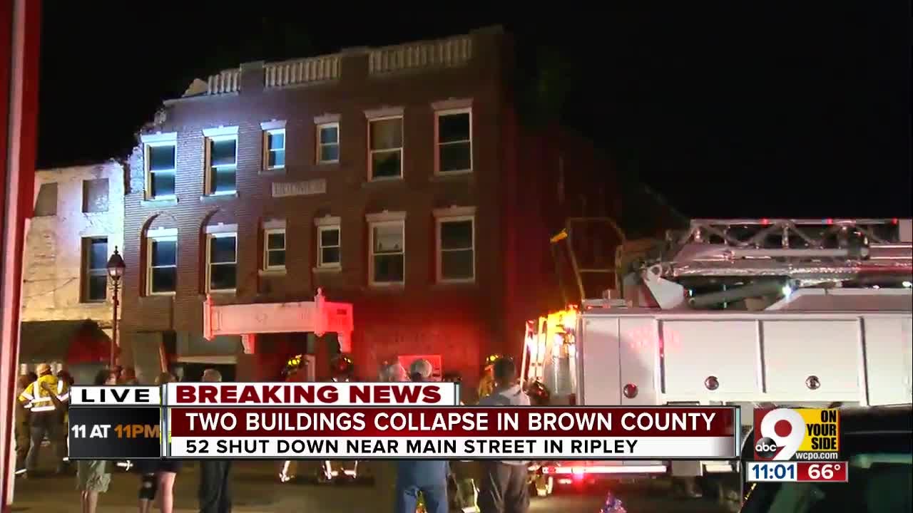 Building collapse shuts down U.S. 52 in Ripley