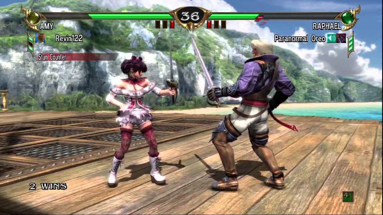 SoulCalibur 4 Online Player Match Revin122 (Amy) vs Paranormal Oreo (Raphael)