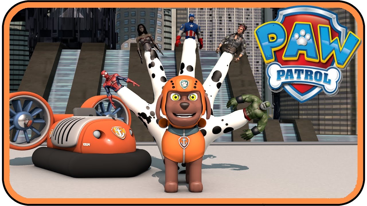 PAW PATROL ZUMA Finger Family Nursery Rhymes | Funny Daddy finger songs for kids
