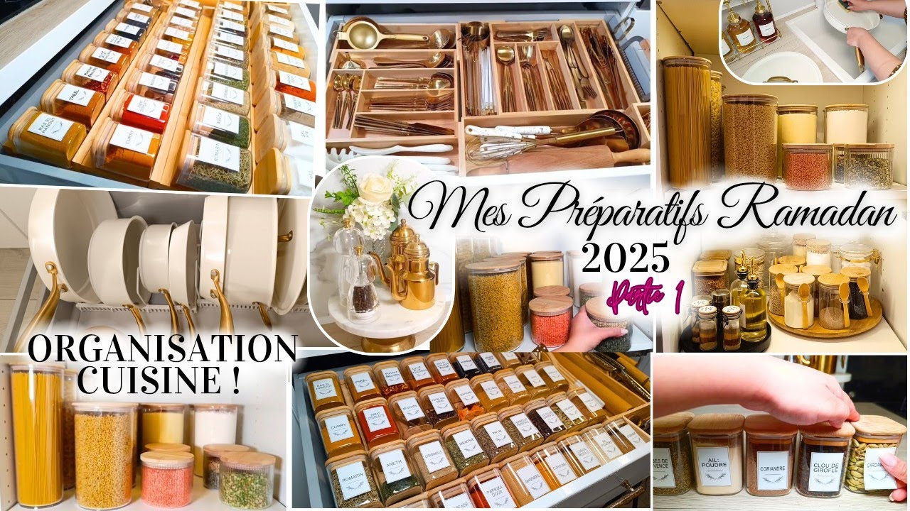✨ PRÉPARATIFS RAMADAN 2025✨ ORGANISATION CELLIER / TIROIR À ÉPICES /GARDE-MANGER / MOTIVATION💪🏼
