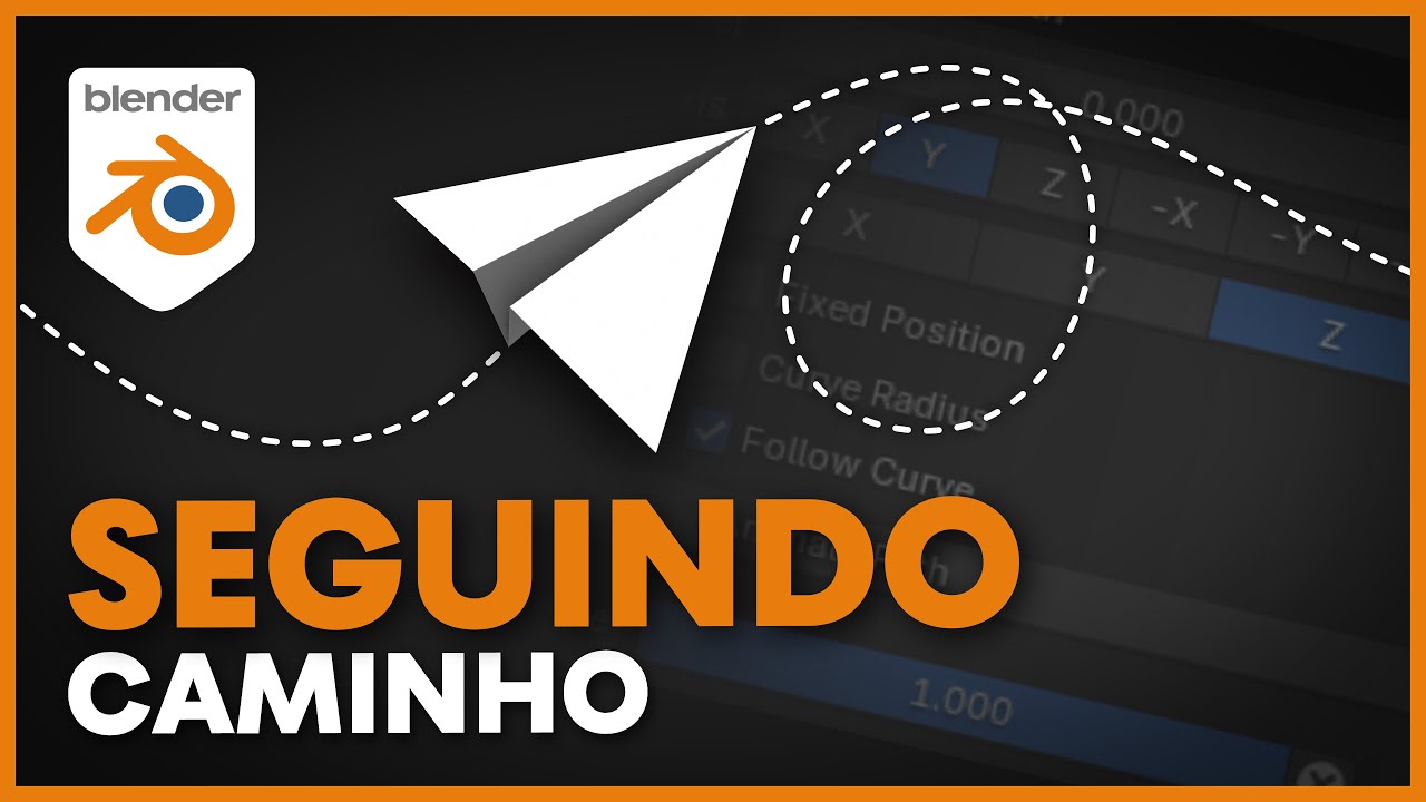 Como fazer Objeto SEGUIR UM CAMINHO no Blender 3D (Follow Path)
