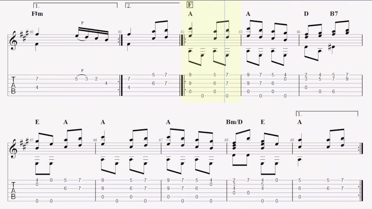 【ソロギターtab】トルコ行進曲（フルバージョン） / モーツァルト | 【Finger style guitar】Turkish March (Full version) / Mozart