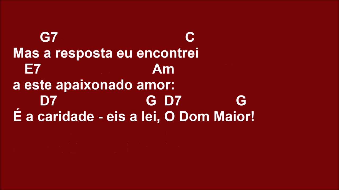 [ENTRADA]EM MEU AMOR PELA IGREJA (SEREI O AMOR)