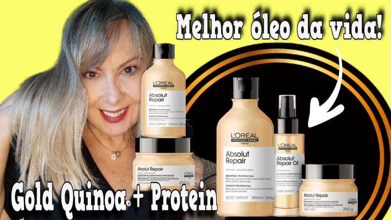 💛RESENHA ABSOLUT REPAIR GOLD QUINOA + PROTEIN E O MELHOR ÓLEO FINALIZADOR QUE  JÁ USEI