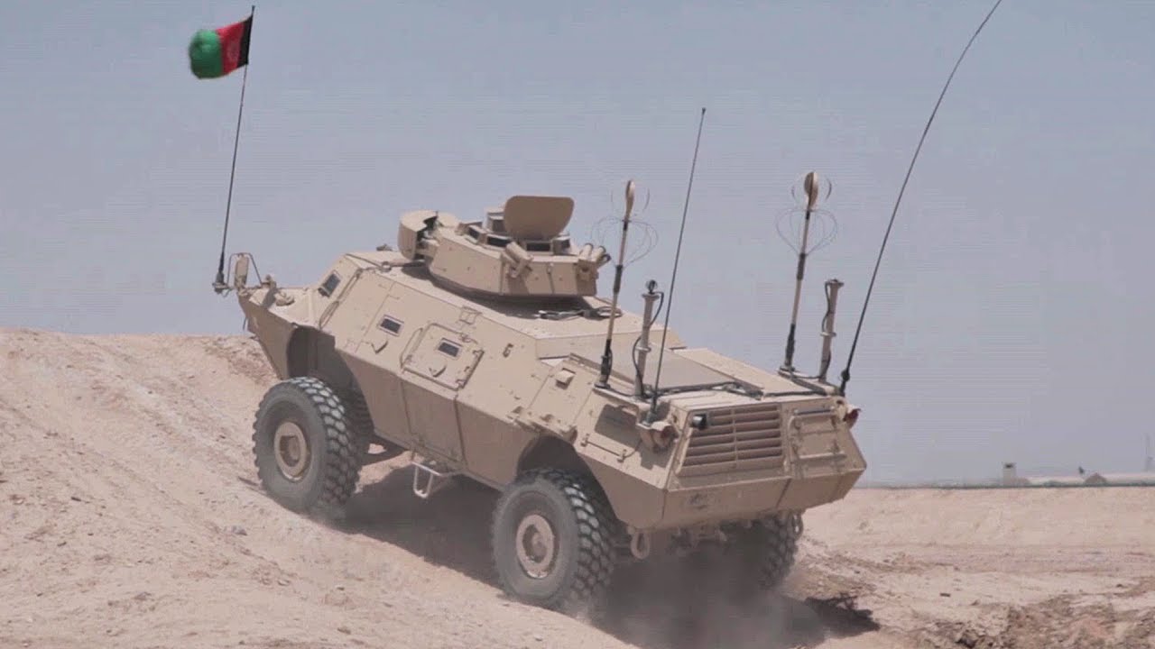 Afghan's Mobile Strike Force Vehicle in Rough Terrain Driving Course