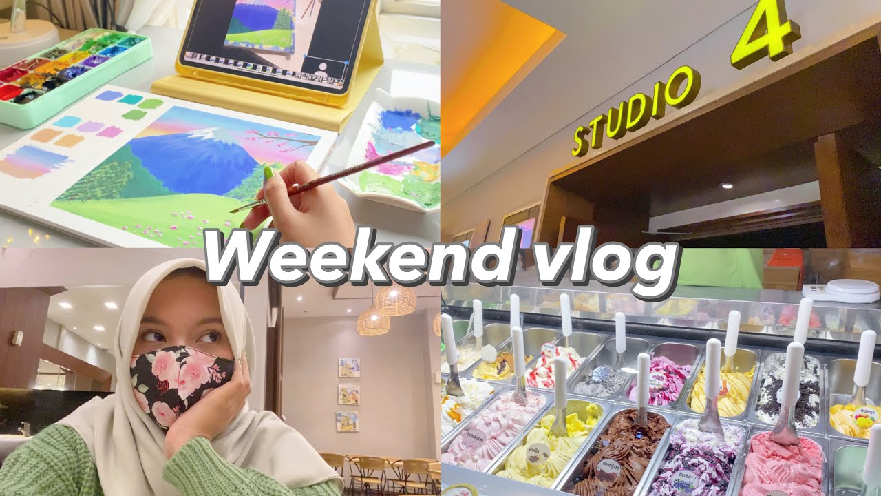 weekend vlog : me time, ke bioskop, paint with me! 🎨