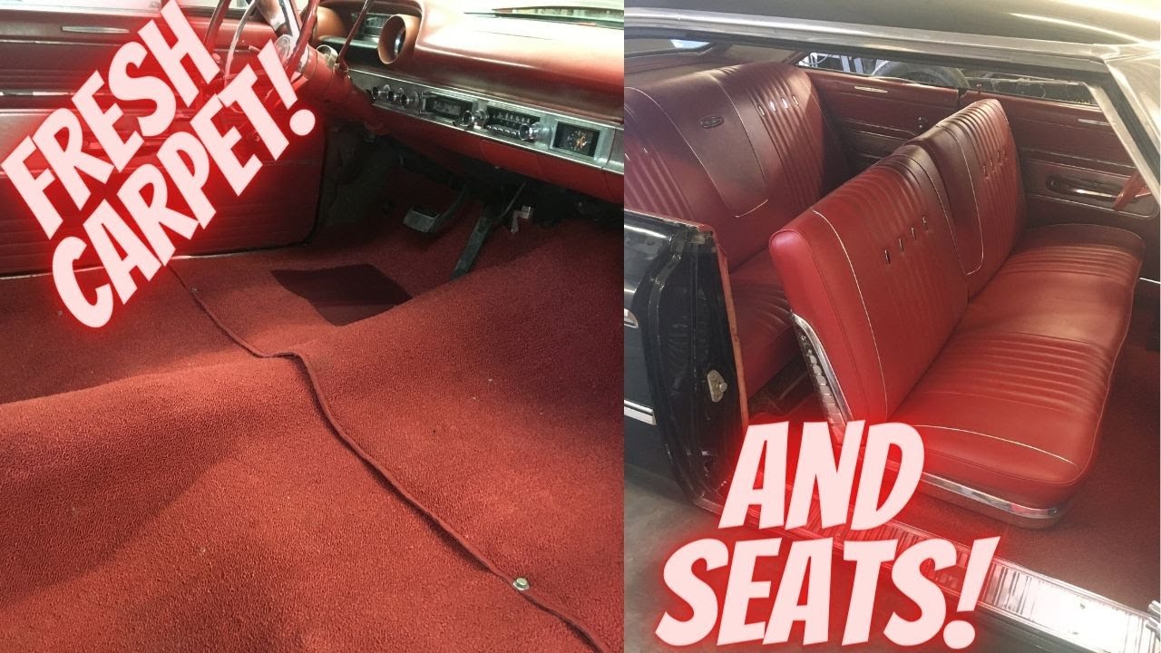 1963.5 Ford Galaxie interior upgrade! New molded carpet, seats and sill plates in my fastback!