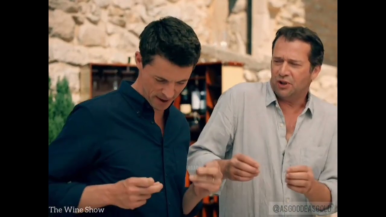 Matthew Goode, Matthew Rhys & James Purefoy dancing on The Wine Show (@asgoodeasgold)