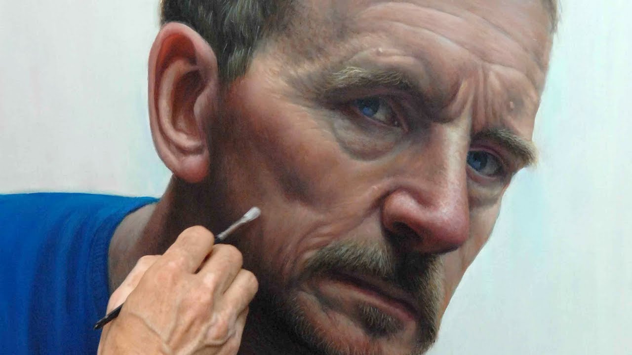 Oil Portrait, Colour Glazing using an Airbrush and Acrylic Ink for Grisaille