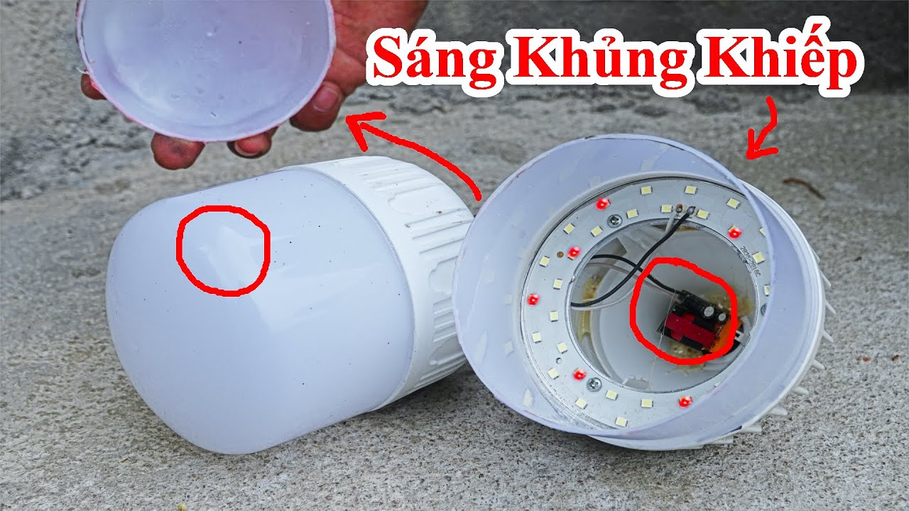 Thật Là Tiếc Nếu Bạn Không Xem Video Này ! Cách Làm Bòng Đèn LED Sáng Khủng Khiếp Tỏa Khắp 1 Vùng