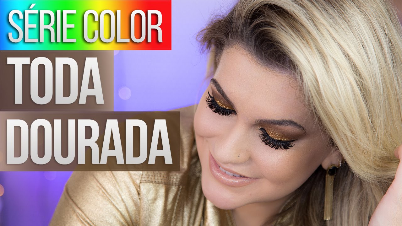 SÉRIE COLOR: MAKE DOURADA POR ALICE SALAZAR