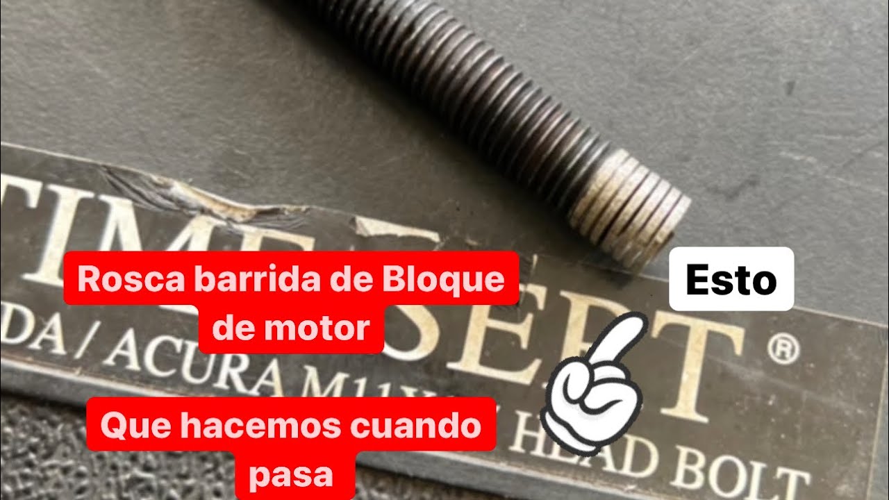 Tips de Como reparar rosca BARRIDA de bloque Toyota