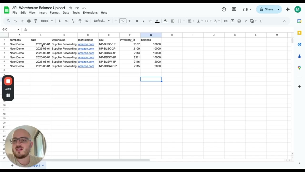 NP Onboarding Guide  - Step 7 - Uploading 3PL Balances