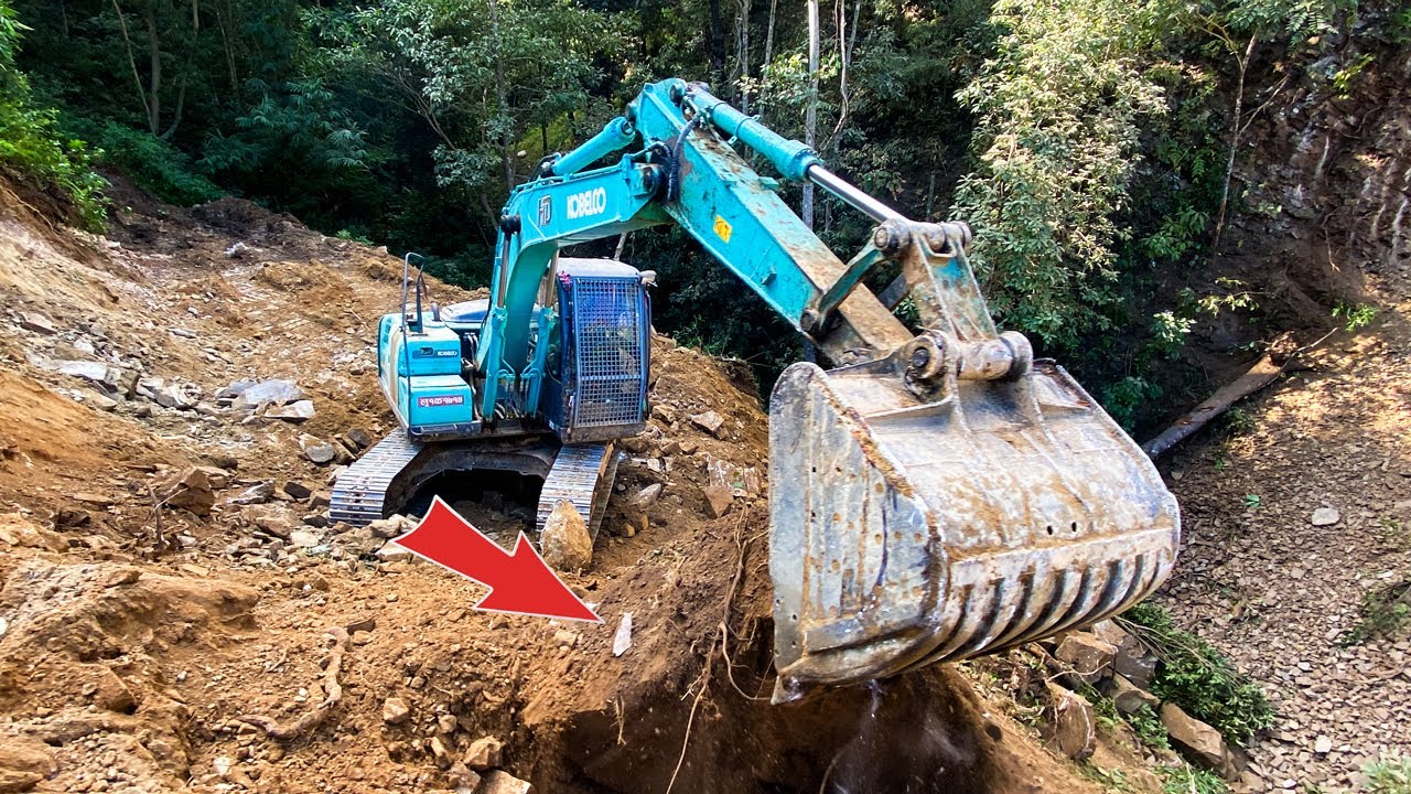 Extreme Risky Mountain Road Construction with Excavator | Excavator Working Video | Excavator Planet