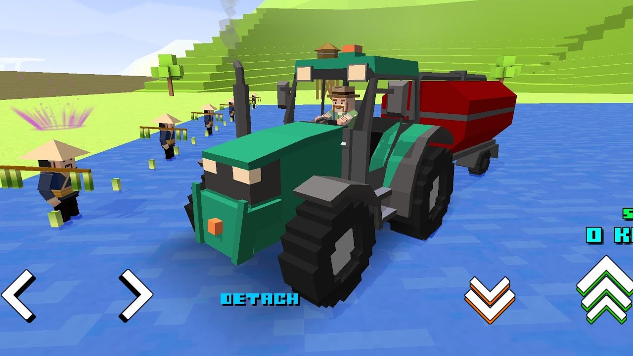 Blocky Farm & Racing UPDATE - Added New Agricultural Machinery |  Tank Spraying | Android / Ios