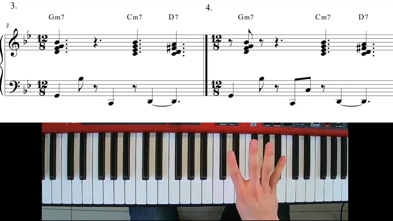 Patrones de Festejo peruano del 1 al 6. Piano complementario 2