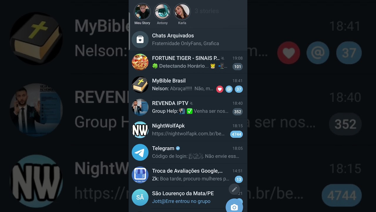 Telegram com STATUS, agora &eacute; poss&iacute;vel ver e postar status