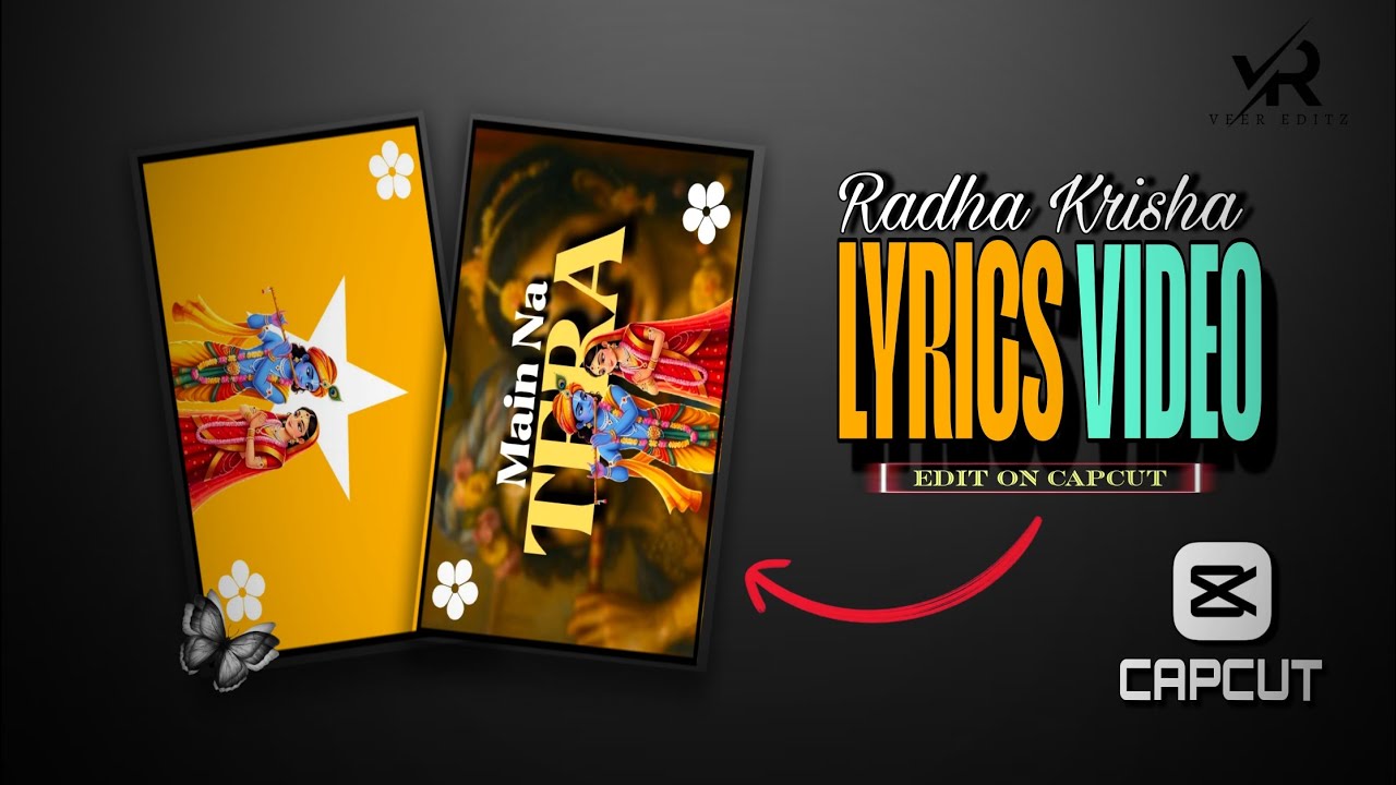 How to Edit Lyrics Video in Capcut for Status|Radha Krishna Tranding Lyrics Video Editing in Capcut✨