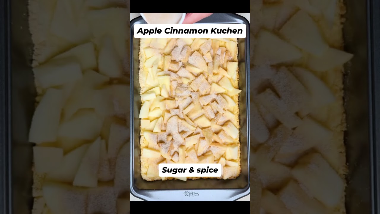 Make Apple Cinnamon Kuchen! A box cake hack! 