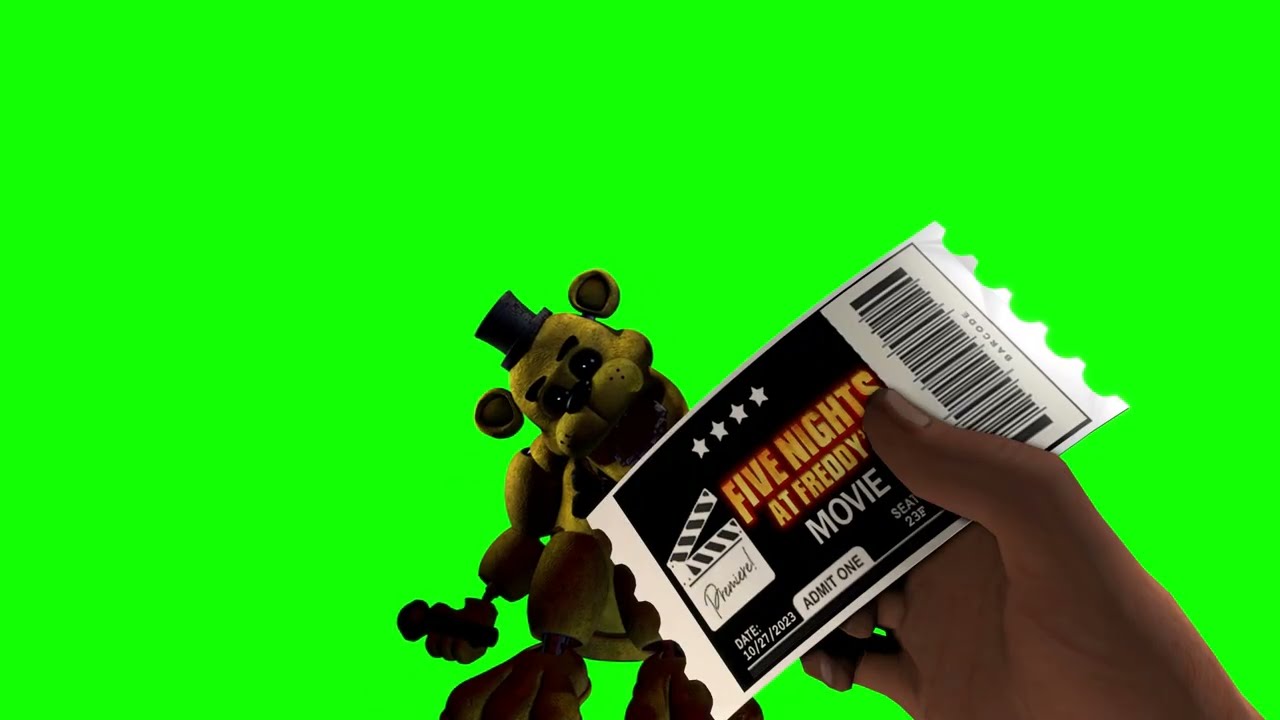 FNaF Golden Freddy Becomes Friend | Green Screen