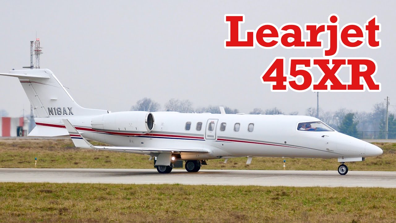 Bombardier Learjet 45XR - Engine Run-Up and Takeoff