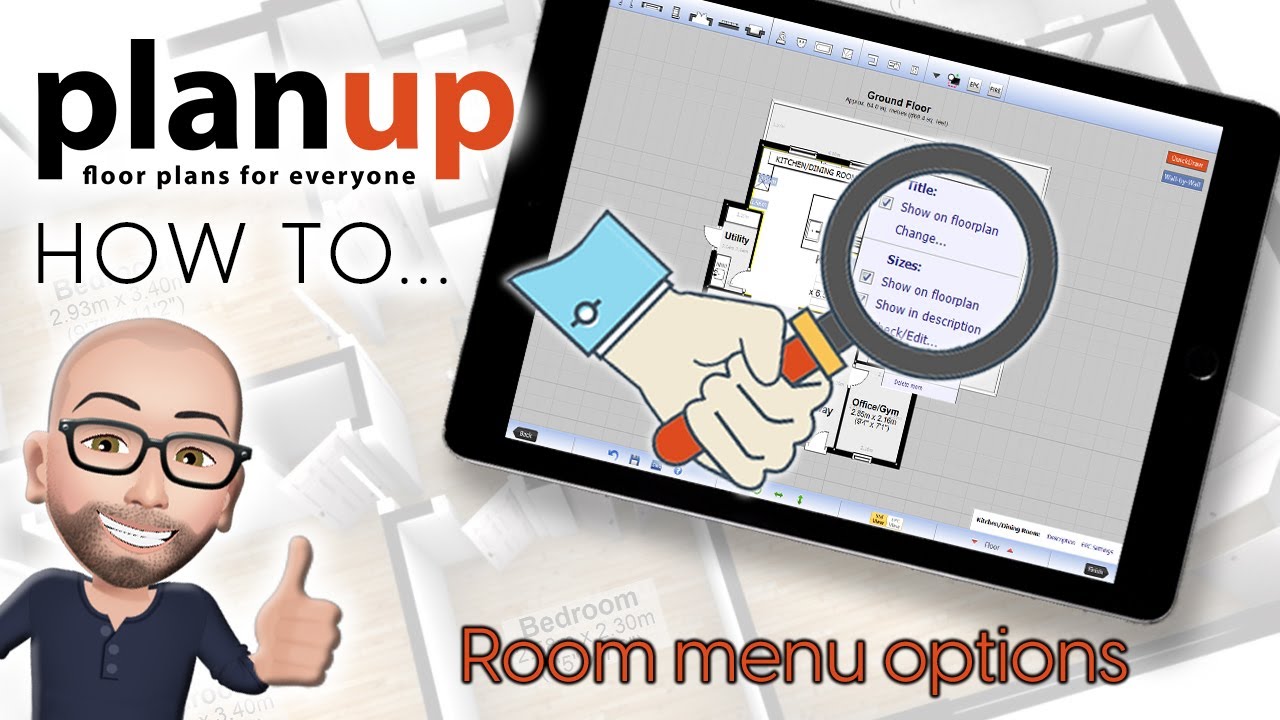 PlanUp - Room Menu Options