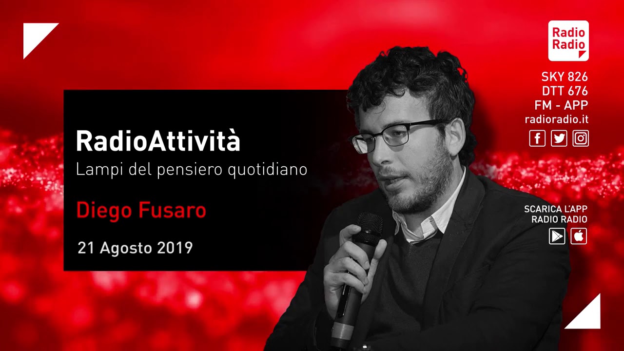 Diego Fusaro - Caduto il governo gialloverde. Breve analisi (21.8.2019)