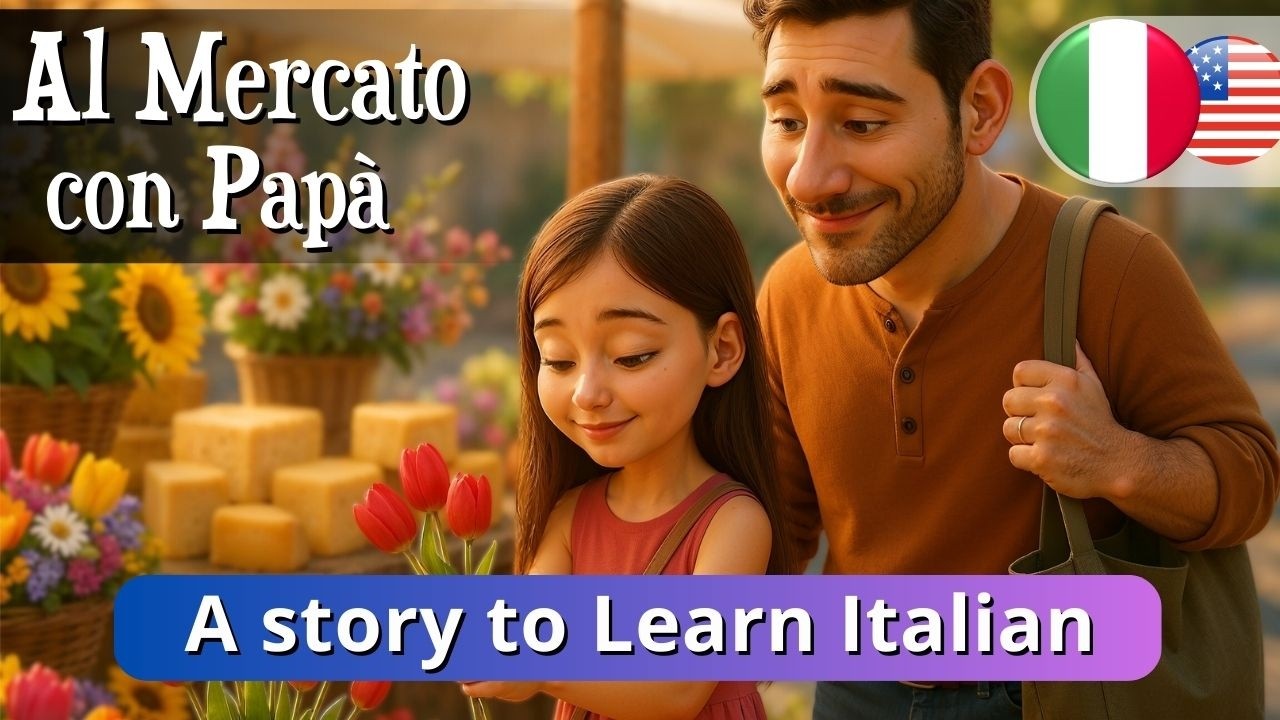 🇮🇹 УЧИ ИТАЛЬЯНСКИЙ с короткой историей: День на рынке (Для начинающих | A1–A2)