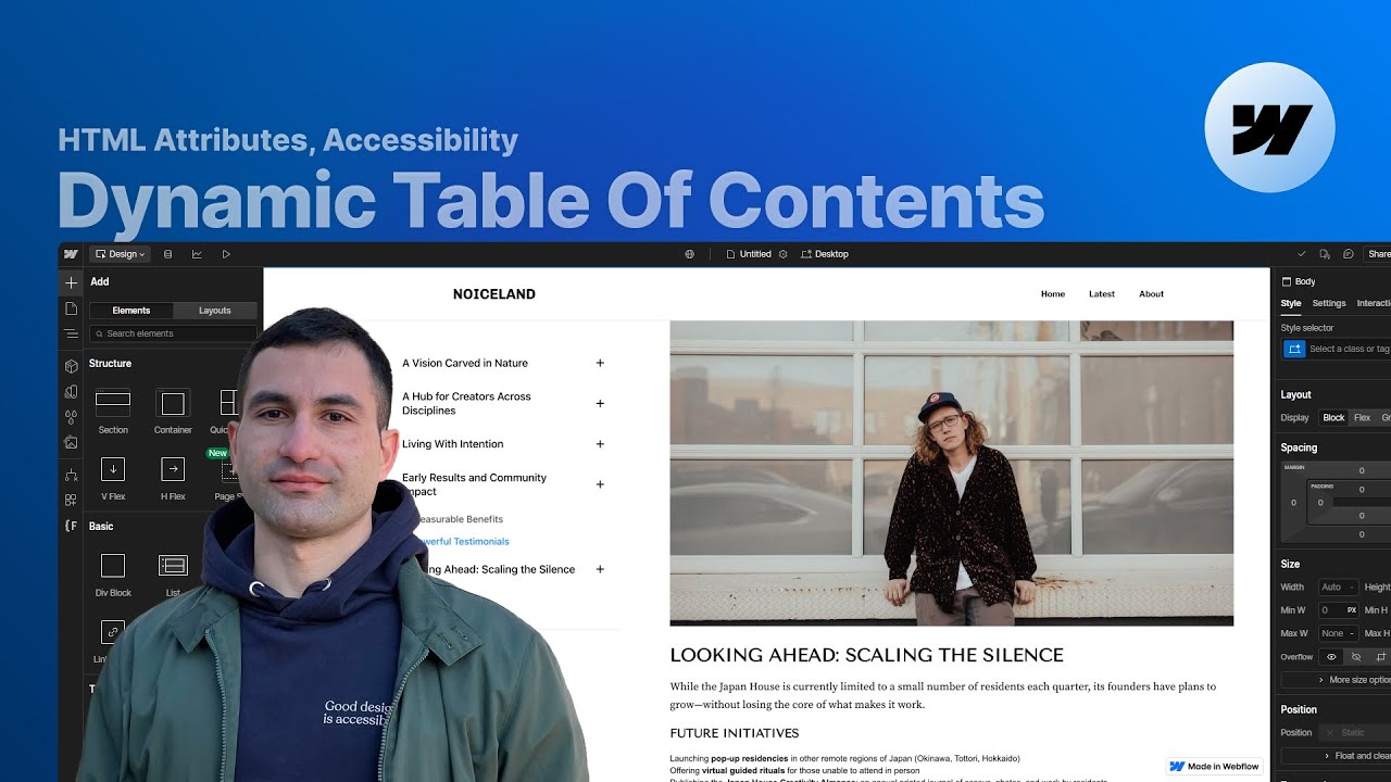 Responsive & Accessible Table of Contents in Webflow &ndash; No Code Tutorial (with Collapsible Groups)