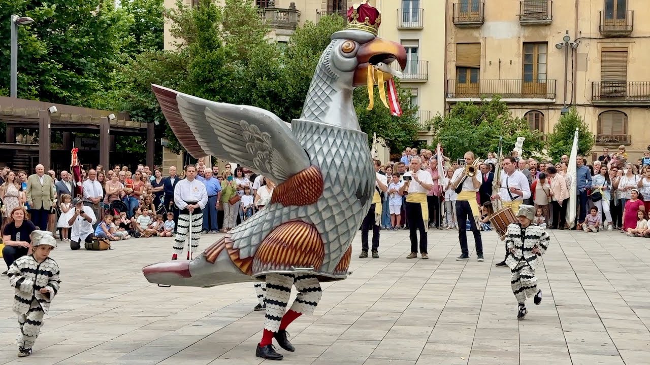 Professó de Corpus, amb els Nans, els Gegants i l'Àliga de la Ciutat des de Sant Joan (Corpus 2023)