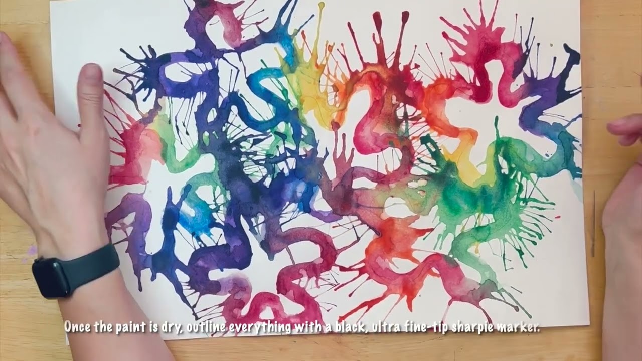 Abstract Watercolor Painting Demonstration