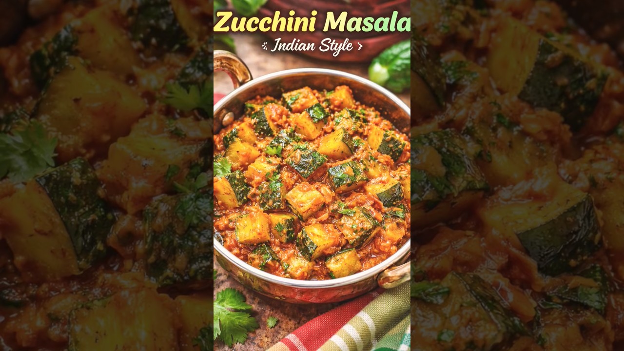 Zucchini Masala 😍🔥 | Restaurant Style Zucchini Sabzi | Easy & Healthy Recipe 🥘✨ 