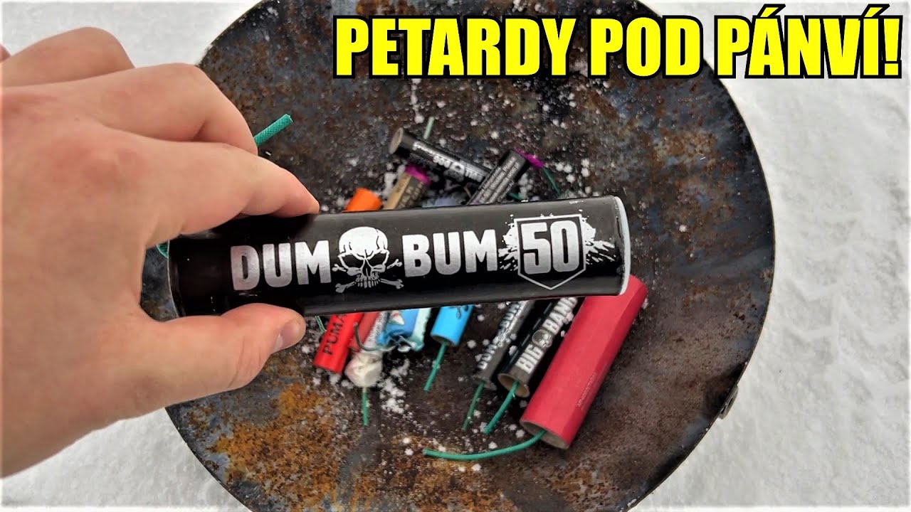 DUMBUM 50 VS PÁNEV - Odpal různých petard pod pánví #2