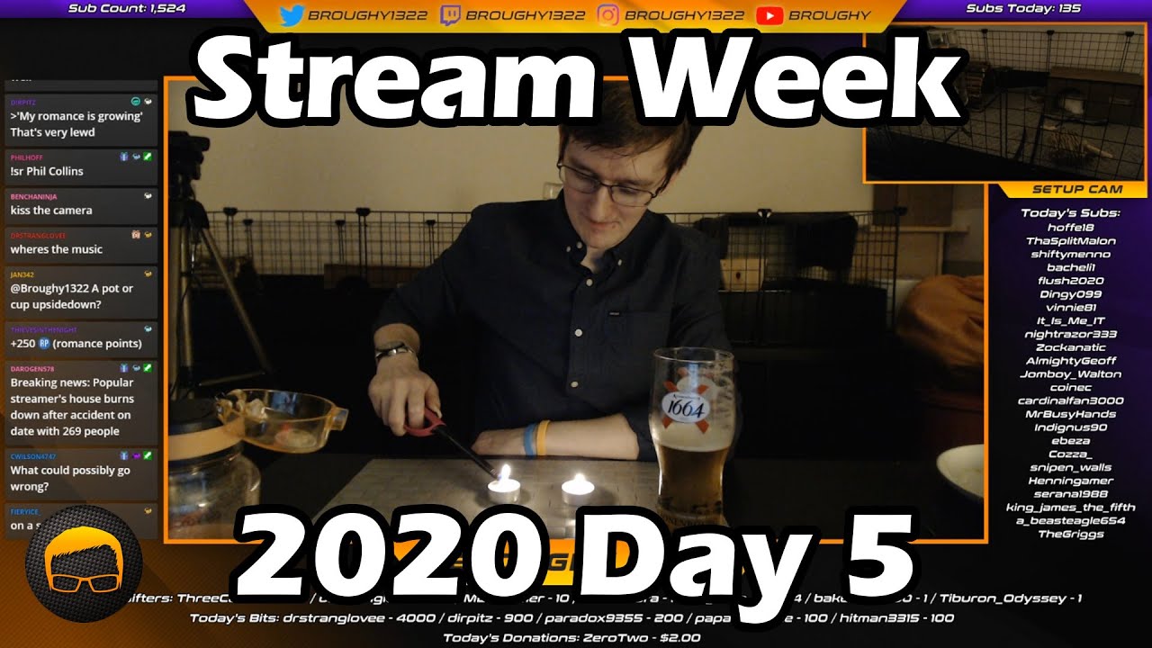 Stream Week 2020 Day 5! Date Night With Broughy! Eating & Cooking Together!