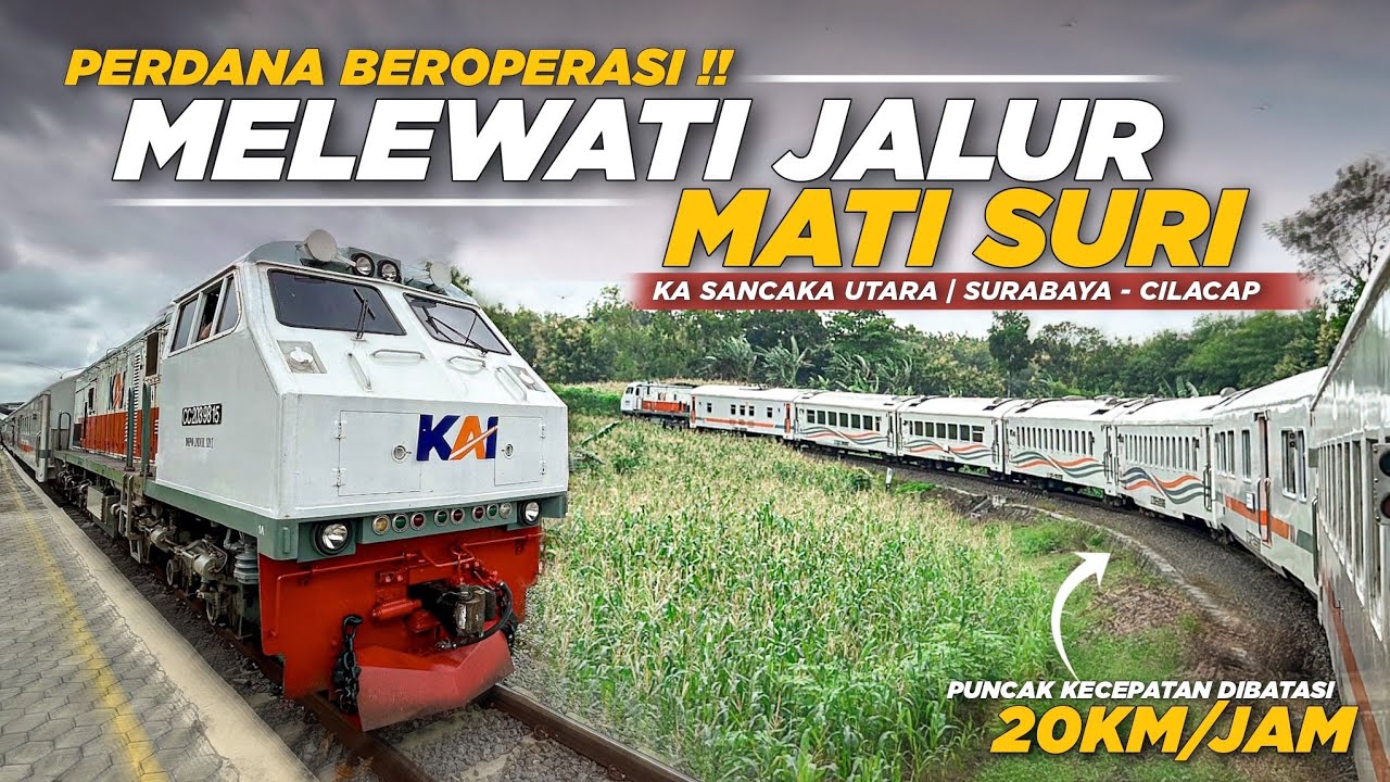 NYOBAIN KERETA BARU YANG BEROPERASI KEMBALI LEWAT JALUR GAMBRINGAN - GUNDIH🤩 Trip KA Sancaka Utara