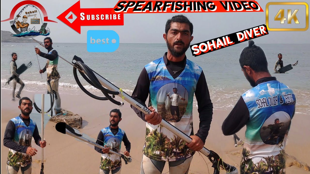 Training for Spearfishing & free SCUBA DIVING at Mubarak Village beach |SOHAIL DIVER|Spearfishing V