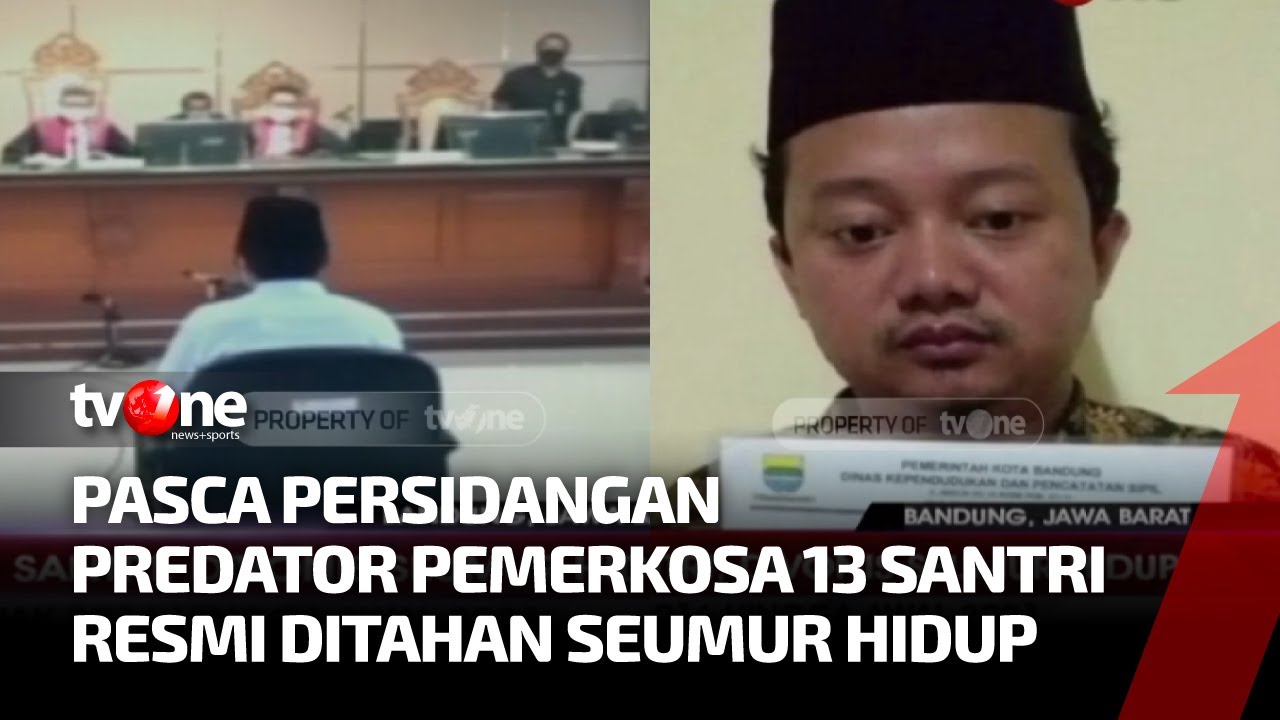 Suasana Pasca Persidangan Tersangka Kekerasan Seksual Herry Wirawan | Kabar Petang tvOne