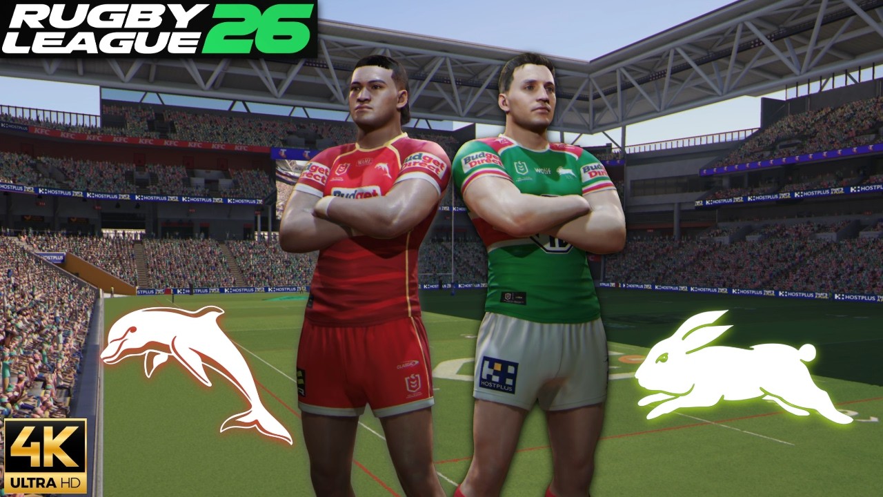 NRL 2026 | «Долфинс» против «Саут Сидней Рэббитос» | 1-й тур | Геймплей на ПК в разрешении 4K | Р...